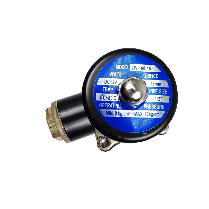 HFS(R) Electric Solenoid Valve Copper Normally Closed for Water Air Gas (12V DC 1/2IN NPT) - Image 2